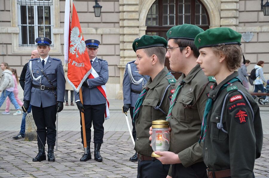 Krakowskie uroczystości w Dniu Pamięci Ofiar Zbrodni Katyńskiej. Fot. Janusz Ślęzak (IPN)