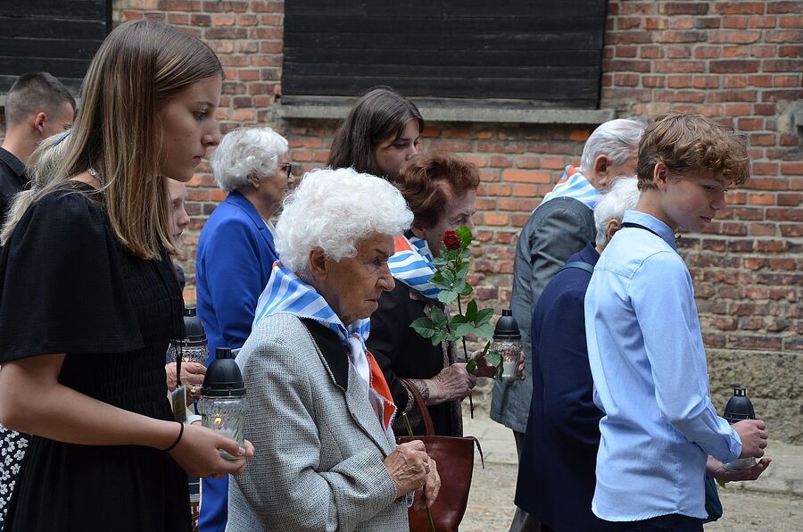 Uroczystości w Państwowym Muzeum Auschwitz-Birkenau. Fot. Janusz Ślęzak (IPN)