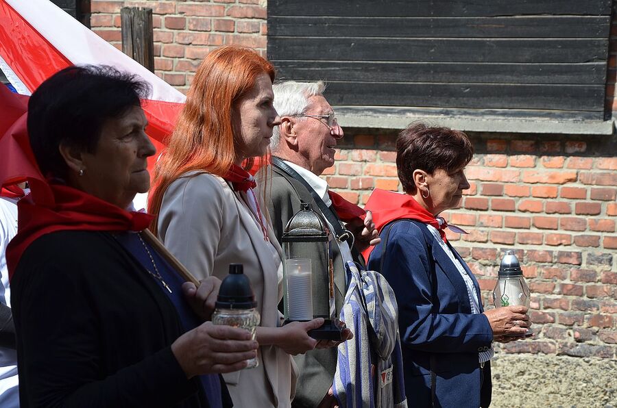 Uroczystości w Państwowym Muzeum Auschwitz-Birkenau. Fot. Janusz Ślęzak (IPN)