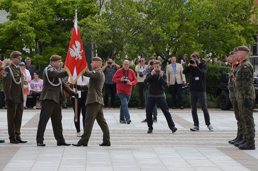 Wojskowe uroczystości w Myślenicach. Fot. Janusz Ślęzak (IPN)