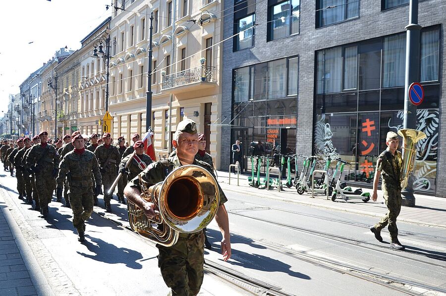 LVII Marsz Szlakiem Pierwszej Kompanii Kadrowej. Uroczystości w Krakowie. Fot. Janusz Ślęzak (IPN)