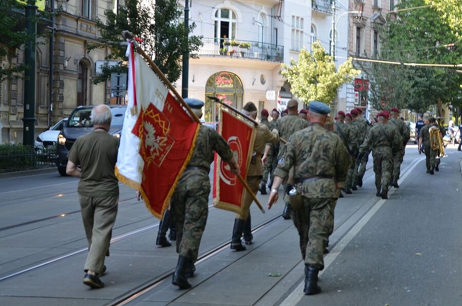 LVII Marsz Szlakiem Pierwszej Kompanii Kadrowej. Uroczystości w Krakowie. Fot. Janusz Ślęzak (IPN)