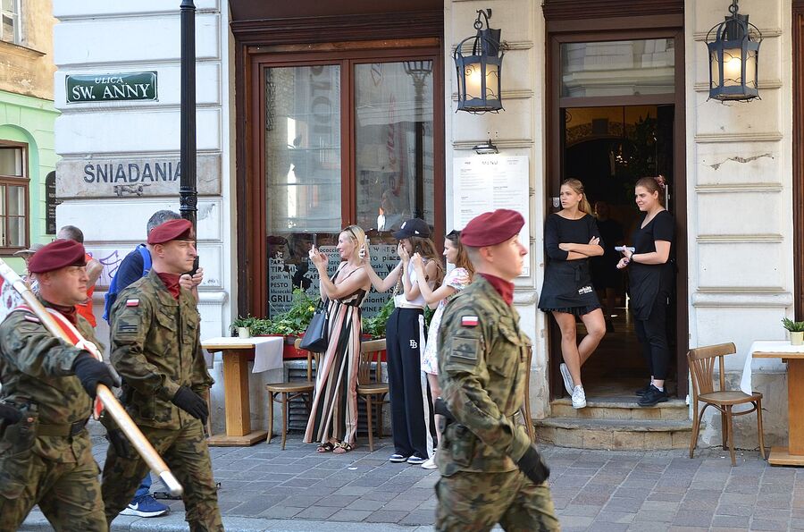 LVII Marsz Szlakiem Pierwszej Kompanii Kadrowej. Uroczystości w Krakowie. Fot. Janusz Ślęzak (IPN)