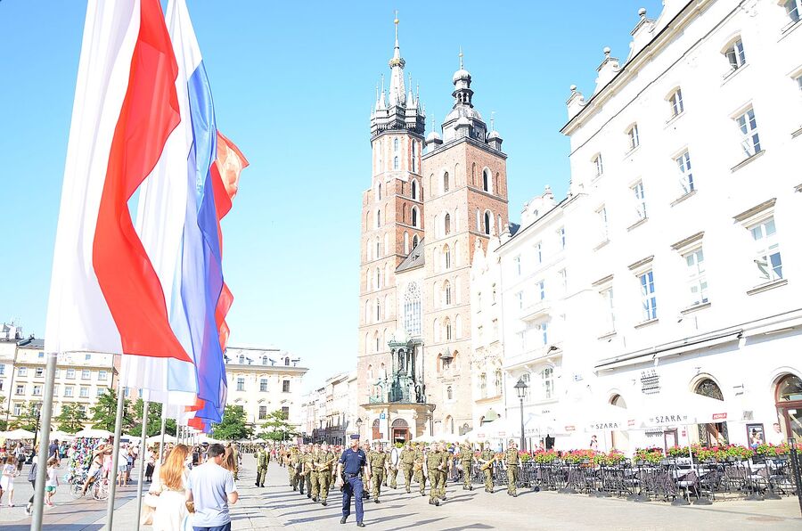 LVII Marsz Szlakiem Pierwszej Kompanii Kadrowej. Uroczystości w Krakowie. Fot. Janusz Ślęzak (IPN)