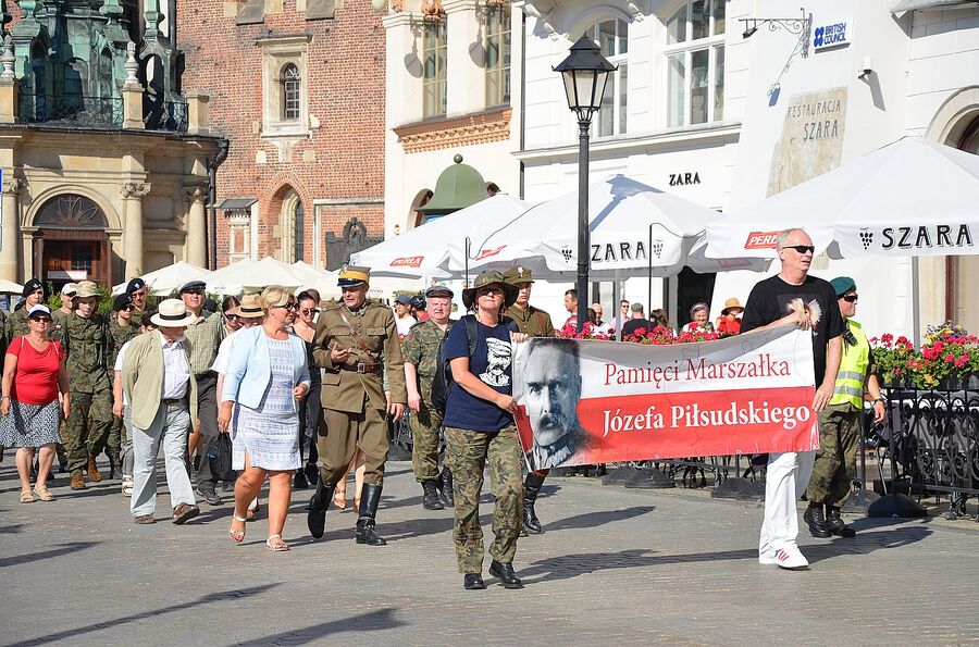 LVII Marsz Szlakiem Pierwszej Kompanii Kadrowej. Uroczystości w Krakowie. Fot. Janusz Ślęzak (IPN)