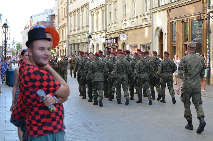 LVII Marsz Szlakiem Pierwszej Kompanii Kadrowej. Uroczystości w Krakowie. Fot. Janusz Ślęzak (IPN)