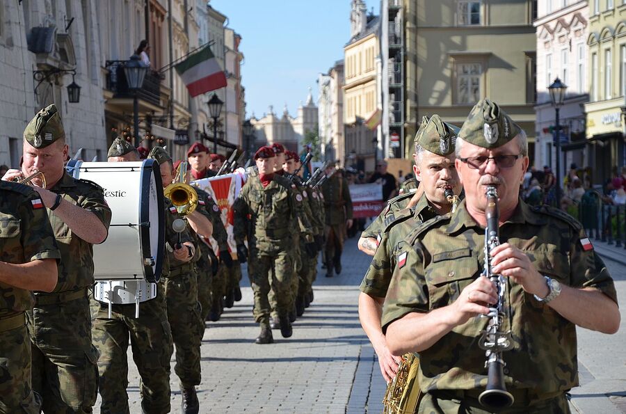 LVII Marsz Szlakiem Pierwszej Kompanii Kadrowej. Uroczystości w Krakowie. Fot. Janusz Ślęzak (IPN)