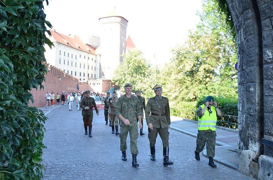 LVII Marsz Szlakiem Pierwszej Kompanii Kadrowej. Uroczystości w Krakowie. Fot. Janusz Ślęzak (IPN)