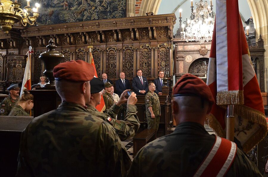 LVII Marsz Szlakiem Pierwszej Kompanii Kadrowej. Uroczystości w Krakowie. Fot. Janusz Ślęzak (IPN)