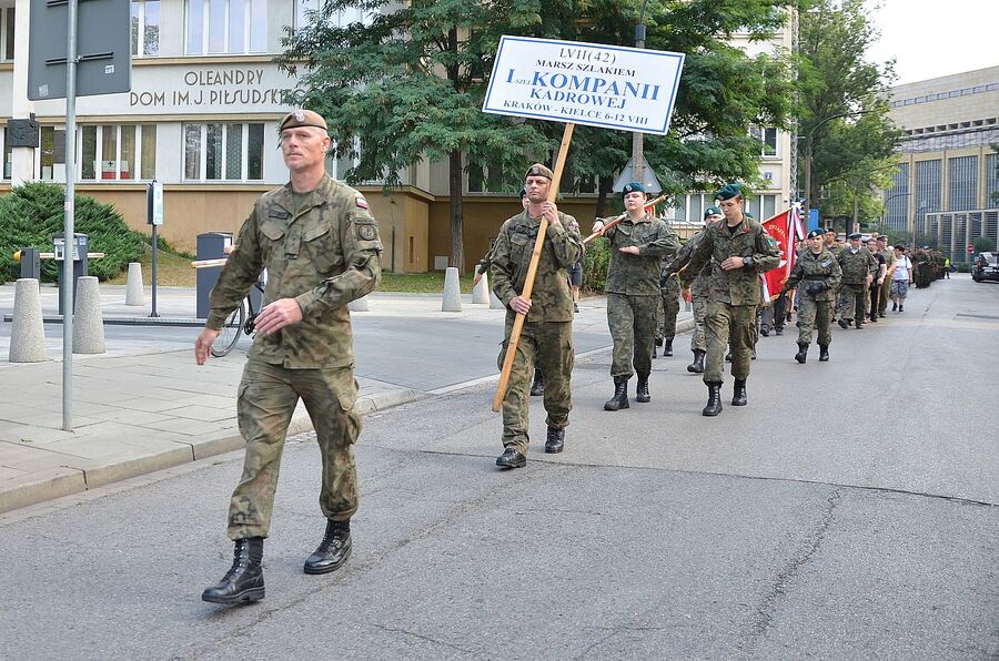 LVII Marsz Szlakiem Pierwszej Kompanii Kadrowej. Uroczystości w Krakowie. Fot. Janusz Ślęzak (IPN)
