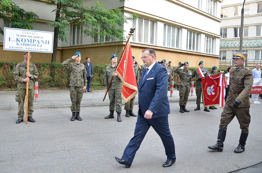 LVII Marsz Szlakiem Pierwszej Kompanii Kadrowej. Uroczystości w Krakowie. Fot. Janusz Ślęzak (IPN)