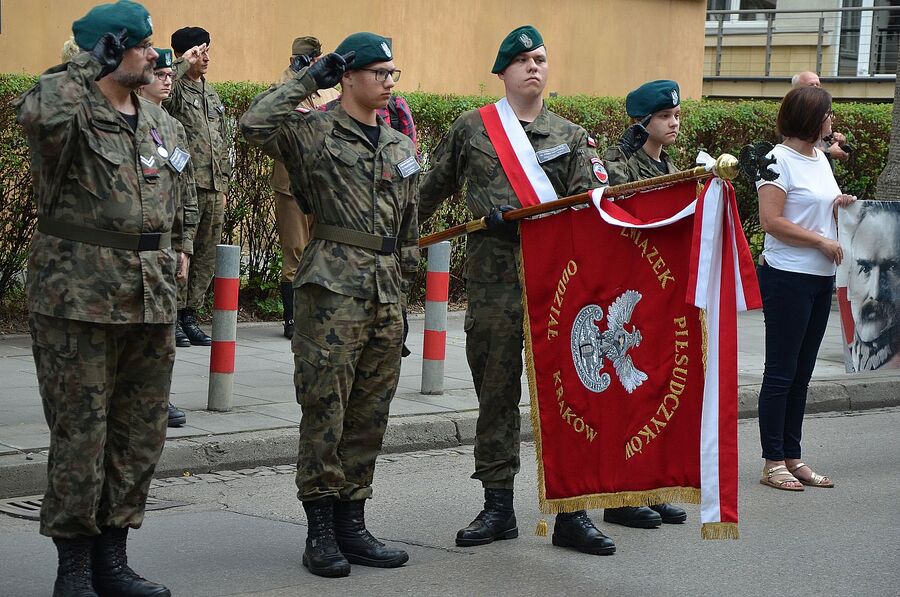 LVII Marsz Szlakiem Pierwszej Kompanii Kadrowej. Uroczystości w Krakowie. Fot. Janusz Ślęzak (IPN)