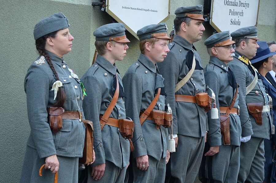 LVII Marsz Szlakiem Pierwszej Kompanii Kadrowej. Uroczystości w Krakowie. Fot. Janusz Ślęzak (IPN)