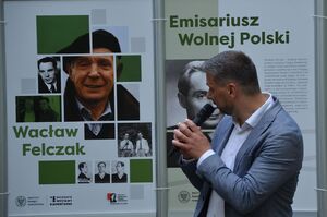 Wystawa o prof. Wacławie Felczaku na Plantach. Fot. Janusz Ślęzak (IPN)