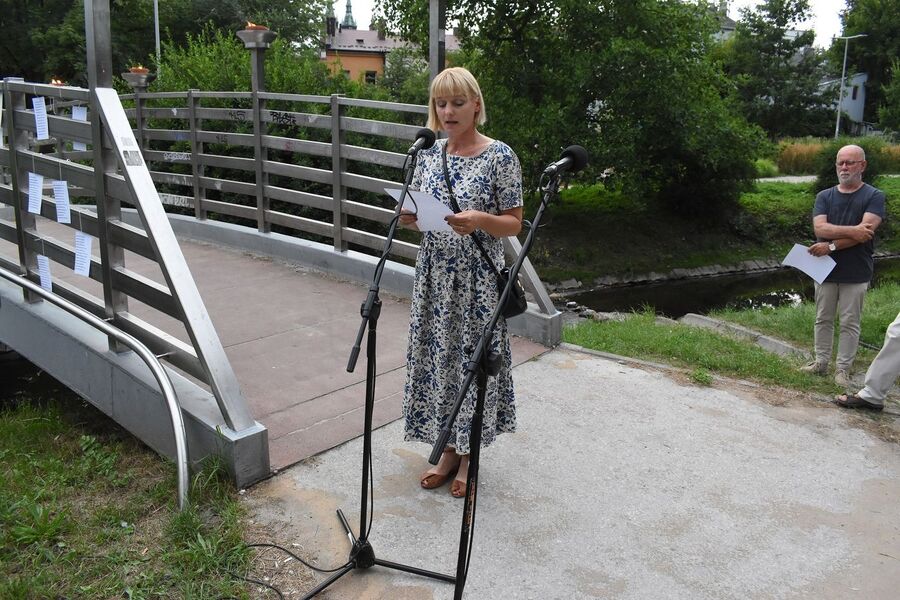 Uroczystości w Kielcach w 80. rocznicę likwidacji getta. Fot. Dariusz Skrzyniarz (IPN)