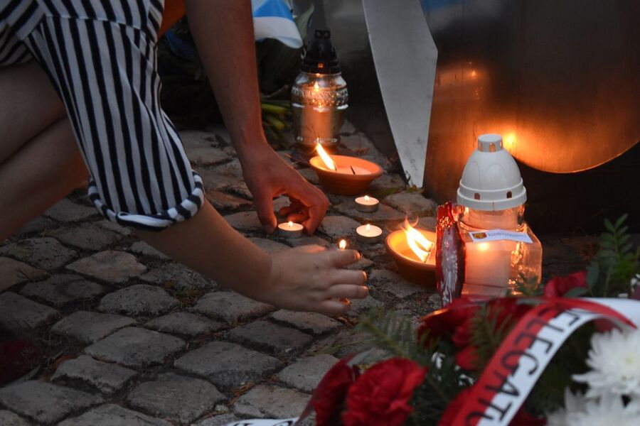 Uroczystości w Kielcach w 80. rocznicę likwidacji getta. Fot. Dariusz Skrzyniarz (IPN)