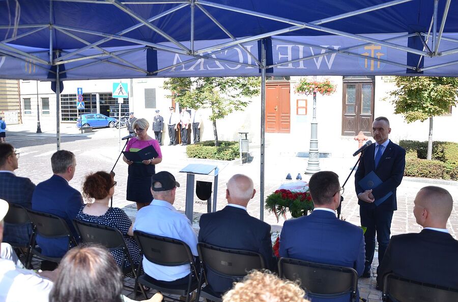 W Wieliczce uczczono pamięć Żydów – ofiar niemieckiej Akcji Reinhardt. Fot. Janusz Ślęzak (IPN)