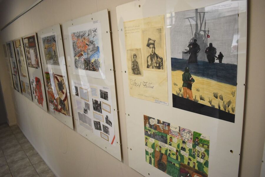 Wystawa prac o westerplatczykach. Fot. Dariusz Skrzyniarz (IPN)