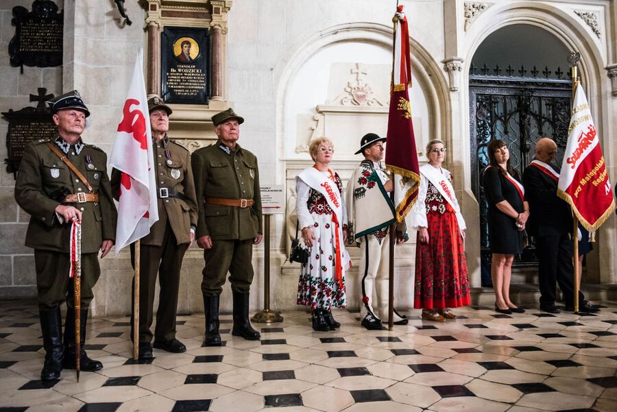 Krakowskie uroczystości w 42. rocznicę podpisania Porozumień Sierpniowych. Fot. Agnieszka Masłowska (IPN)