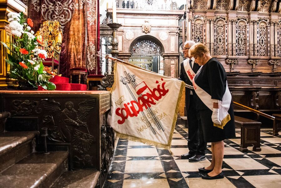 Krakowskie uroczystości w 42. rocznicę podpisania Porozumień Sierpniowych. Fot. Agnieszka Masłowska (IPN)