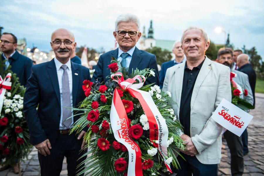 Krakowskie uroczystości w 42. rocznicę podpisania Porozumień Sierpniowych. Fot. Agnieszka Masłowska (IPN)