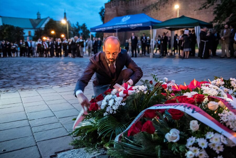 Krakowskie uroczystości w 42. rocznicę podpisania Porozumień Sierpniowych. Fot. Agnieszka Masłowska (IPN)