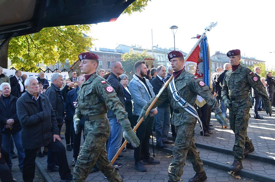 Uroczystości pogrzebowe Mieczysława Gila w Krakowie. Fot. Janusz Ślęzak (IPN)