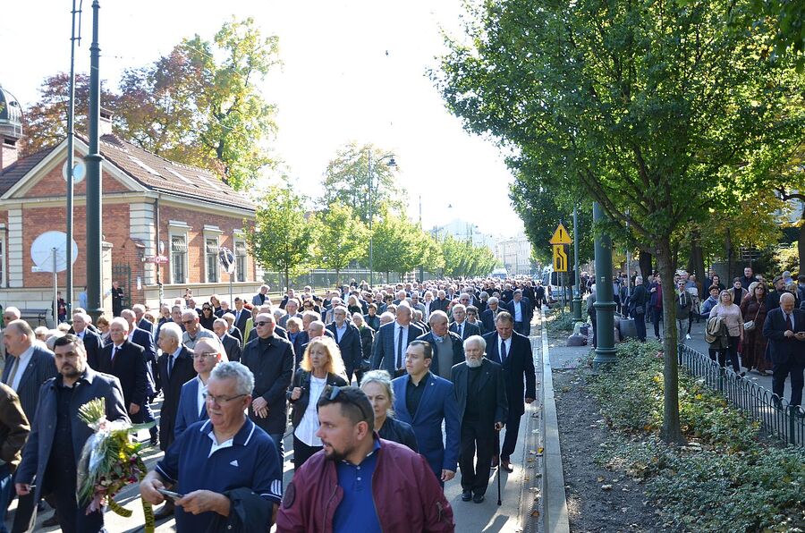 Uroczystości pogrzebowe Mieczysława Gila w Krakowie. Fot. Janusz Ślęzak (IPN)