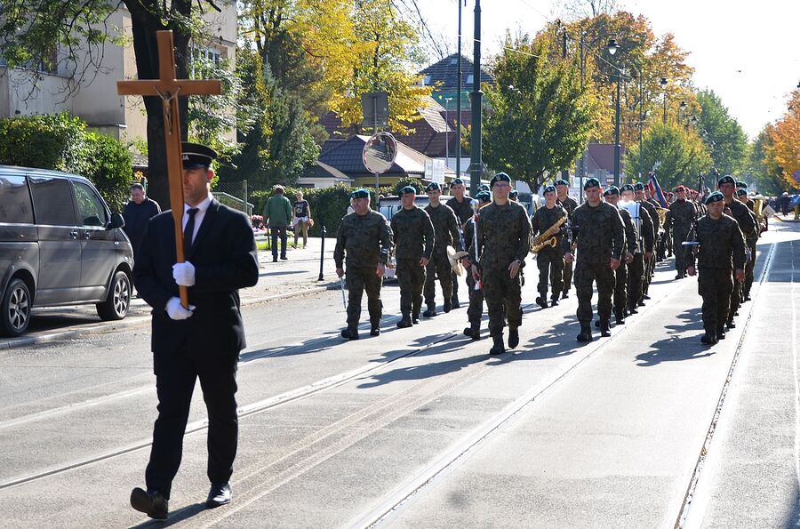 Uroczystości pogrzebowe Mieczysława Gila w Krakowie. Fot. Janusz Ślęzak (IPN)