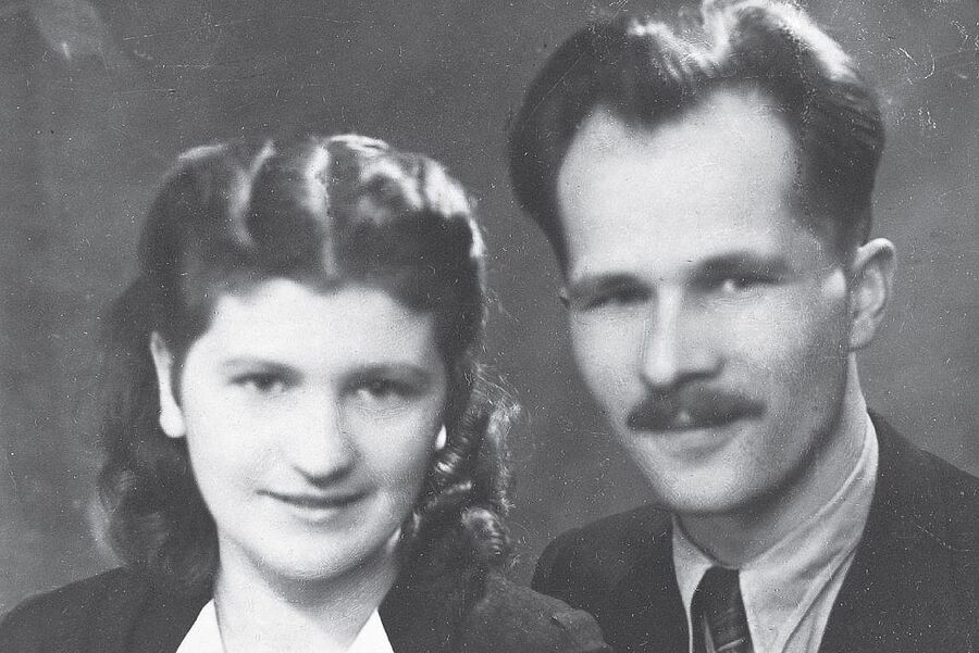 Władysław Gałka z żoną Wiktorią