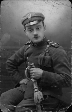 Stanisław Guńkiewicz jako kapral 1. Pułku Ułanów Legionów Polskich