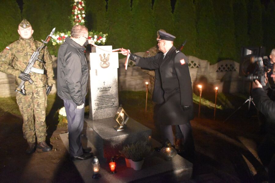 Uroczystość poświęcenia nowego nagrobka Bolesława Zmysły