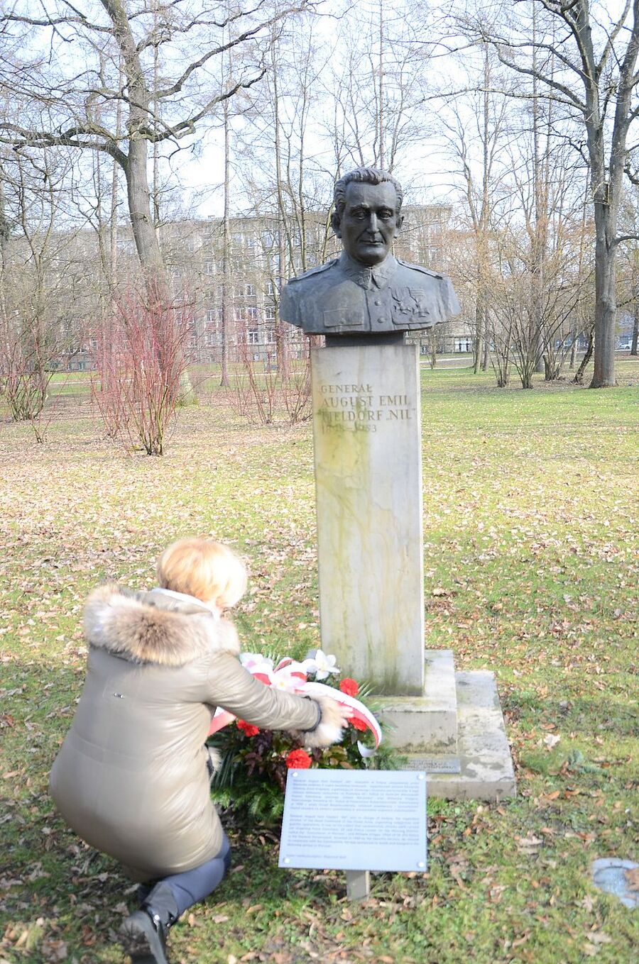 Popiersie gen. Fieldorfa w parku Jordana. Fot. Janusz Ślęzak (IPN)