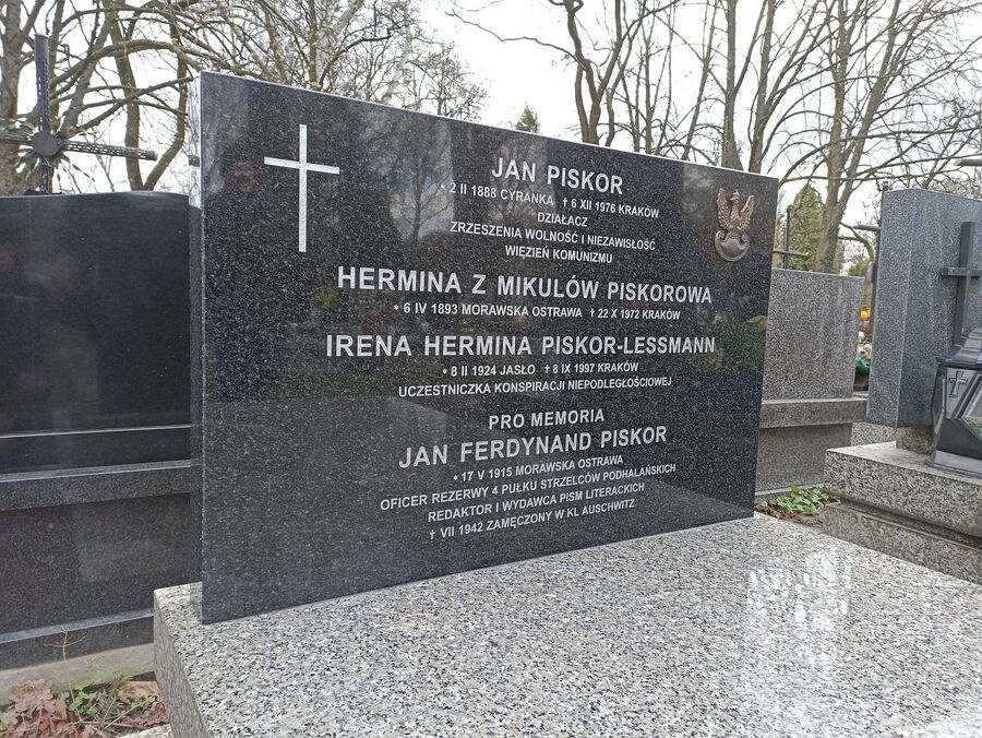 Na cmentarzu Rakowickim IPN odnowił nagrobek Jana Piskora, działacza WiN
