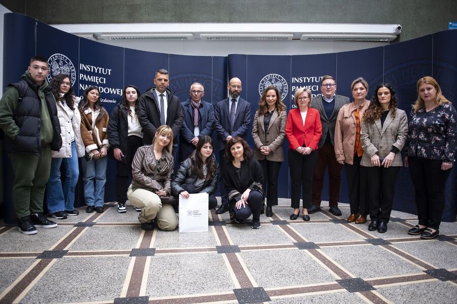 Wizyta gości z Albanii na Przystanku Historia IPN w Krakowie. Fot. Agnieszka Masłowska (IPN)