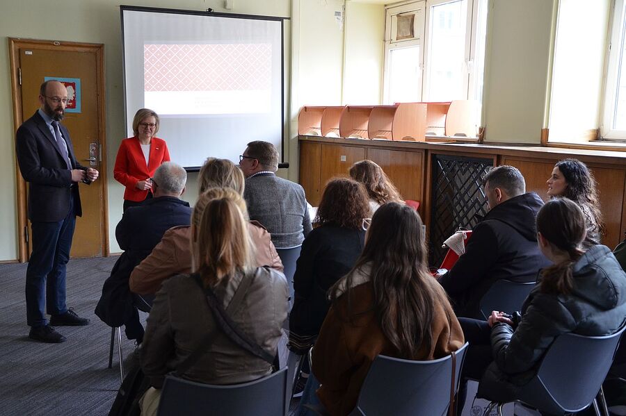 Wizyta gości z Albanii na Przystanku Historia IPN w Krakowie. Fot. Janusz Ślęzak (IPN)