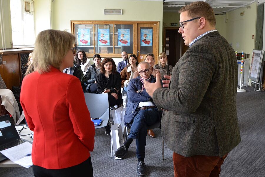 Wizyta gości z Albanii na Przystanku Historia IPN w Krakowie. Fot. Janusz Ślęzak (IPN)