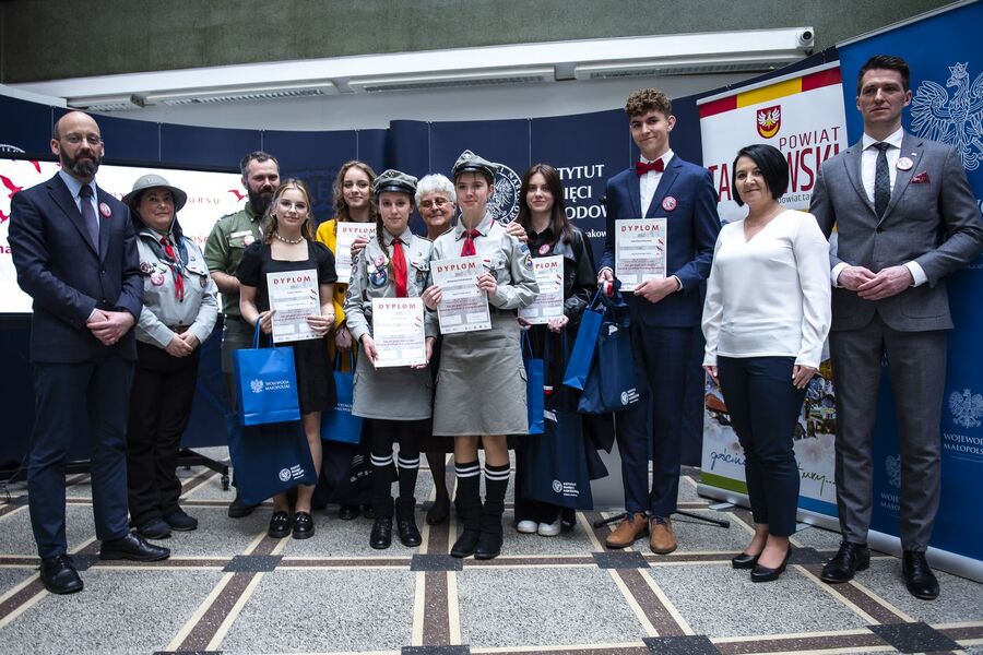 Gala konkursu „Tak jak ptaki na wolności – harcerze w obliczu II wojny światowej”. Fot. Agnieszka Masłowska (IPN)