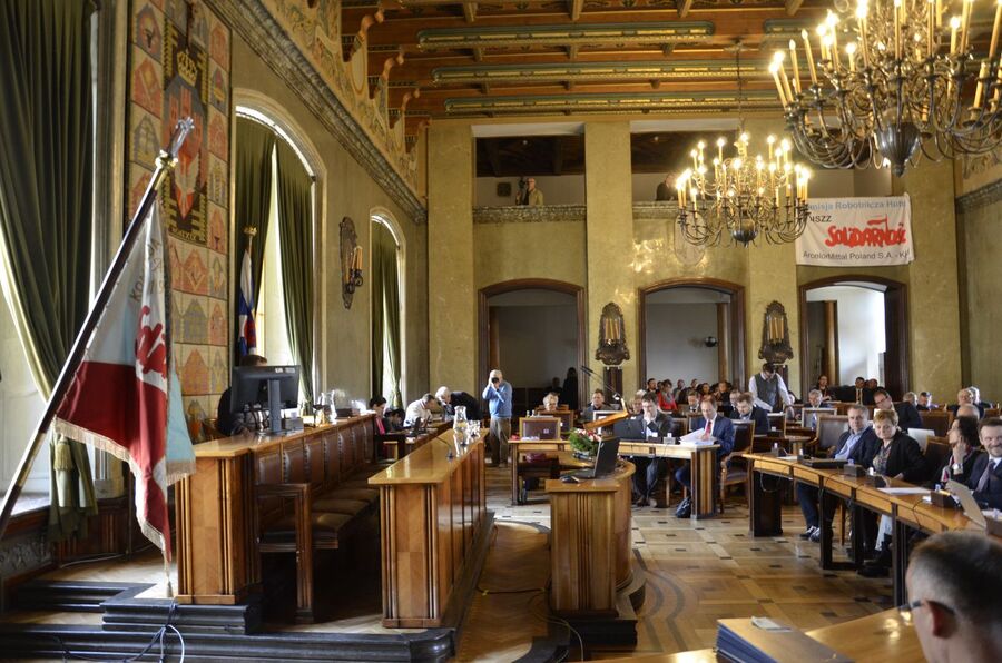 Rada Miasta Krakowa przyjęła okolicznościową rezolucję. Fot. Wiesław Zając