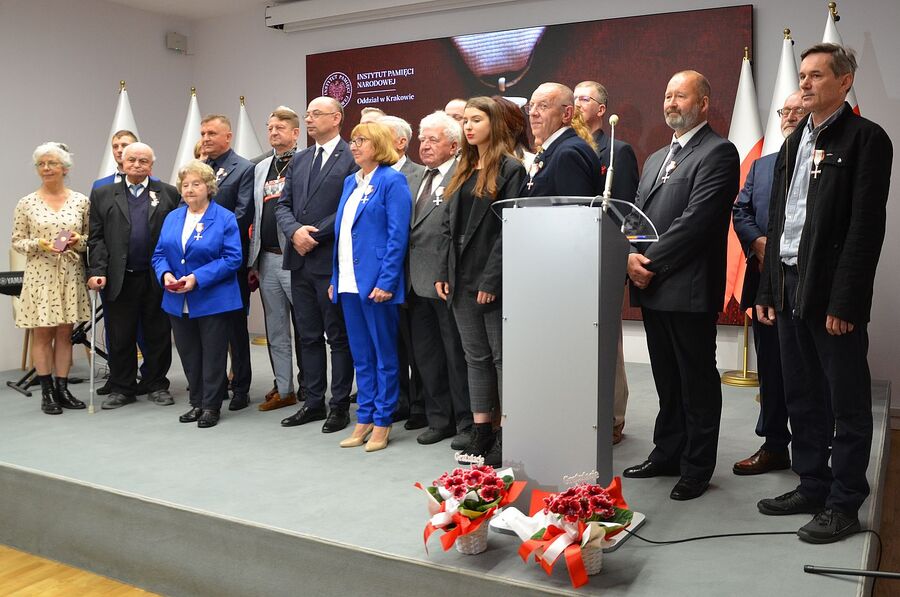 W Krakowie wręczono Krzyże Wolności i Solidarności. Fot. Janusz Ślęzak (IPN)