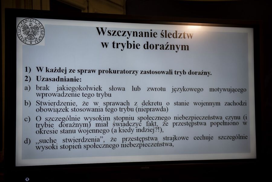 Konferencja naukowa o wymiarze sprawiedliwości w stanie wojennym. Fot. Agnieszka Masłowska (IPN)
