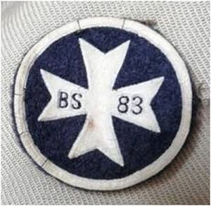 Plakietka sprawności BS 83 z munduru M. Slęzaka. Kopia ze zbiorów M. Kapusty