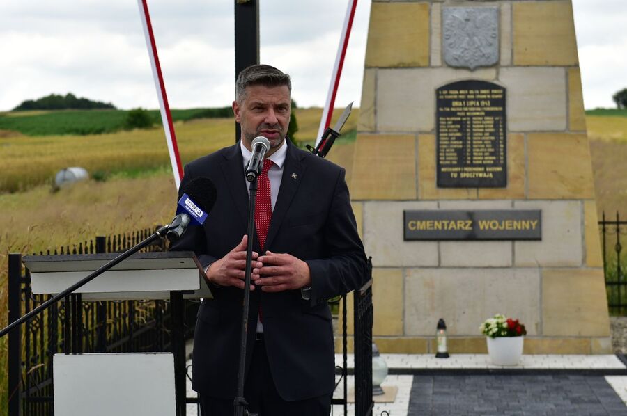 Uroczystości upamiętniające ofiary niemieckiej pacyfikacji Kaszowa. Fot. Jakub Ryba (IPN)