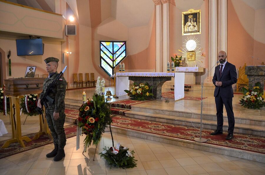 Uroczystości pogrzebowe Wojciecha Mszanika. Fot. Janusz Ślęzak (IPN)