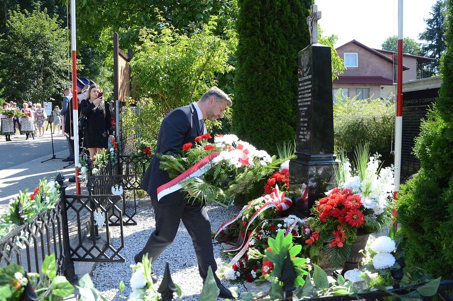 80. rocznica niemieckiej pacyfikacji wsi Łazy. Fot. Janusz Ślęzak (IPN)