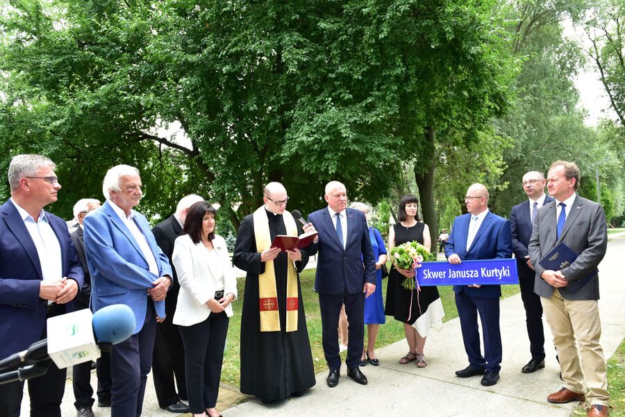 Skwer imienia prof. Janusza Kurtyki w Tarnowie. Fot. Żaneta Wierzgacz (IPN)
