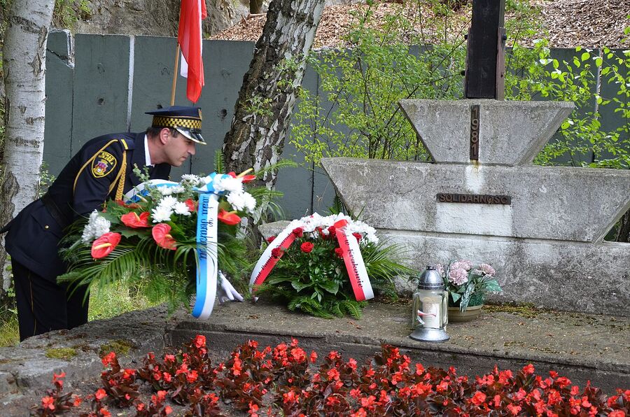 Kraków. 79. rocznica wymordowania robotników niemieckiego obozu pracy „Liban”. Fot. Janusz Ślęzak (IPN)