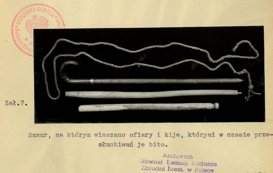 Przedmioty, których Niemcy użyli podczas pacyfikacji. Fot. Archiwum IPN
