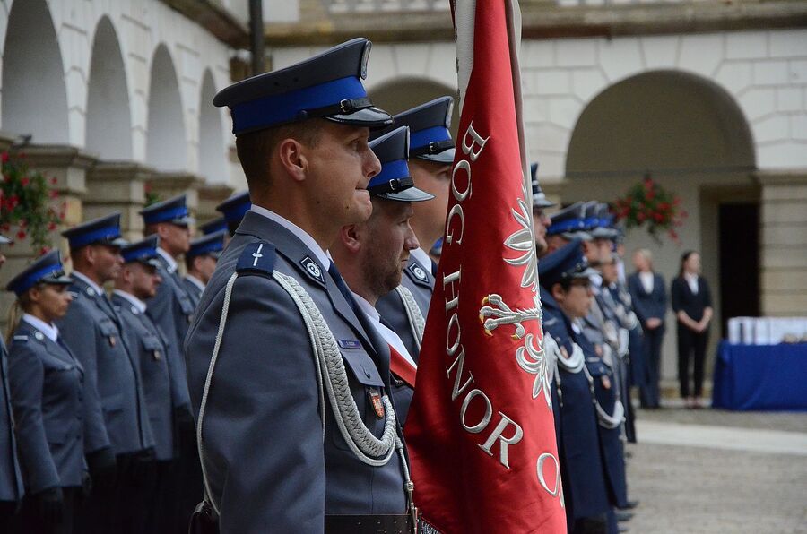 Niepołomice. Obchody święta policji. Fot. Janusz Ślęzak (IPN)