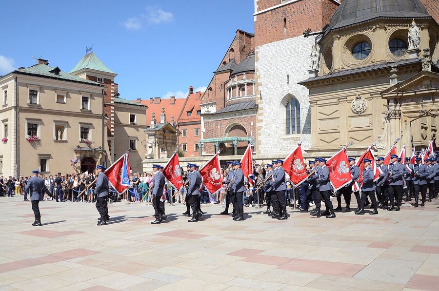 Wojewódzkie obchody święta policji w Krakowie. Fot. Janusz Ślęzak (IPN)